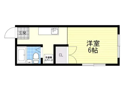 ハイツリッチ(ワンルーム/2階)の間取り写真