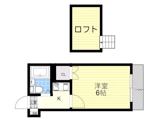 ASブーム壱番館(1K/1階)の間取り写真