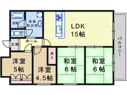 ファミーユ2(3SLDK/4階)の間取り写真