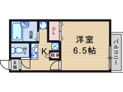 レオパレスエルザ2(1K/1階)の間取り写真
