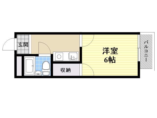 SANTO LALUZ SONODAHIGASHI(1K/3階)の間取り写真