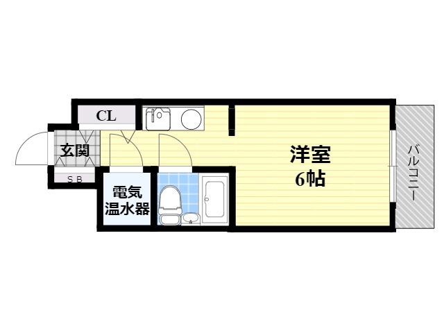 TOMSHOUSE(1K/4階)の間取り写真