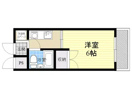 Kビル(1K/4階)の間取り写真