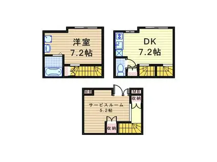 ACROS(2DK)の間取り写真