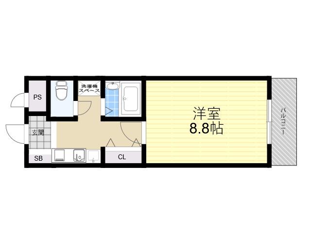 ソフィア2(1K/3階)の間取り写真