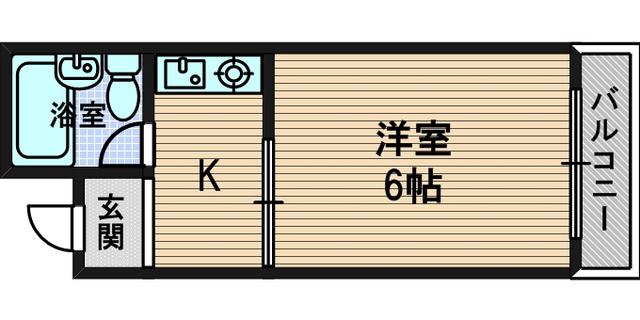 コーポ・ユー(1K/3階)の間取り写真