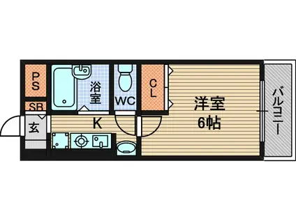 ステラハウス12(1K/1階)の間取り写真