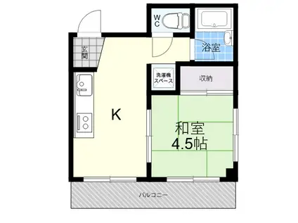 ネクステージ塚口本町(1DK/2階)の間取り写真