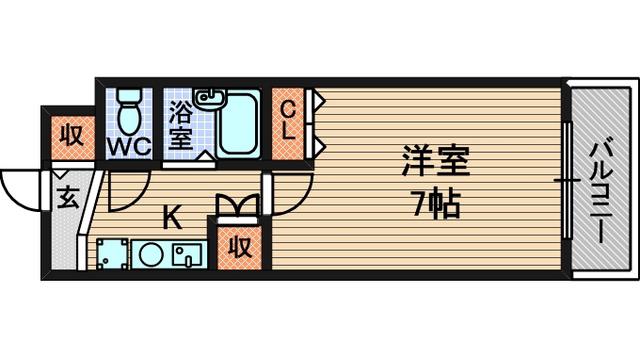 アベニ-ル(1K/5階)の間取り写真
