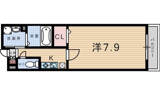 メゾンオーブ(1K/2階)の間取り写真