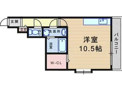 グレースWAKO(1K/3階)の間取り写真