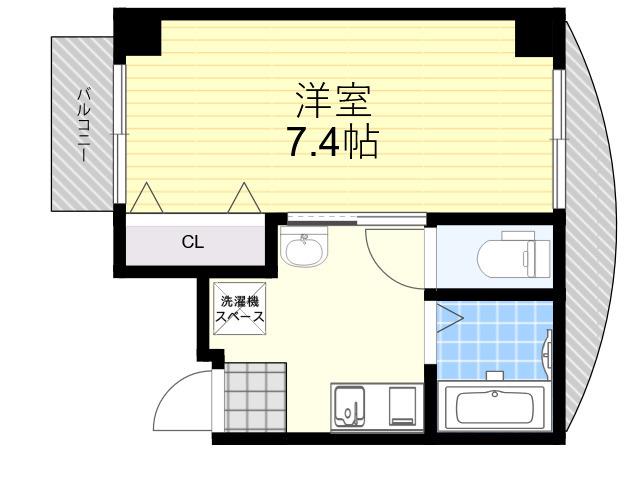 アネックス東塚口(1K/5階)の間取り写真