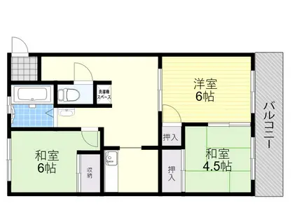 ルーエーベル武庫之荘(3DK/3階)の間取り写真