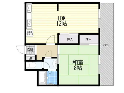 藤グリーンビル(1LDK/2階)の間取り写真