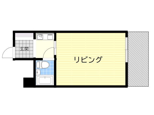 ハッピーコート塚口駅前(ワンルーム/6階)の間取り写真