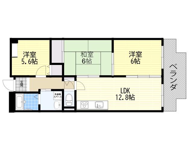 AGUA(3LDK/3階)の間取り写真