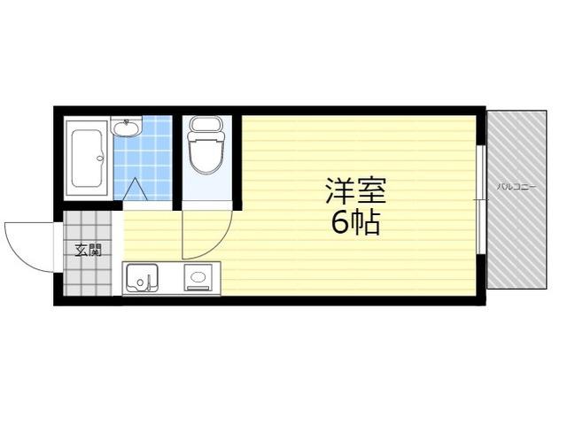 ダイバーシティ武庫川(ワンルーム/4階)の間取り写真