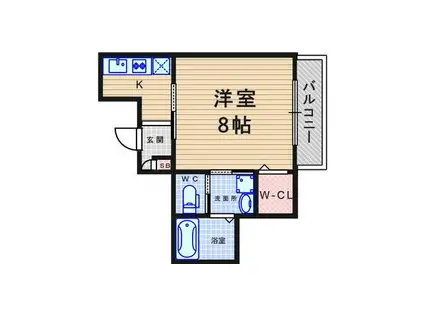 ステラハウス32(1K/2階)の間取り写真