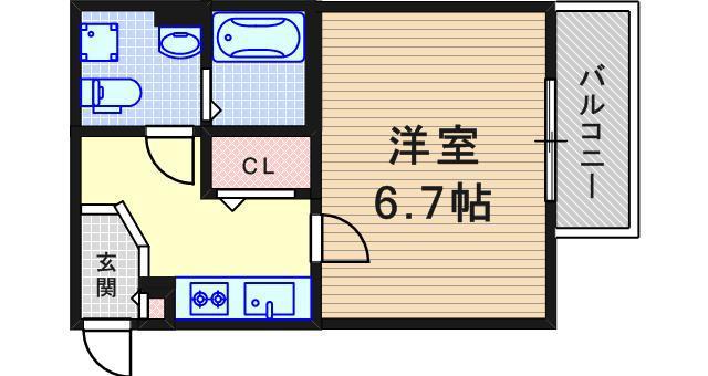 LOTUS TSUKAGUCHI 1(1K/3階)の間取り写真