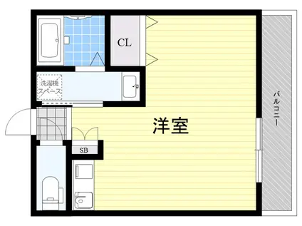 レオーネ(ワンルーム/2階)の間取り写真