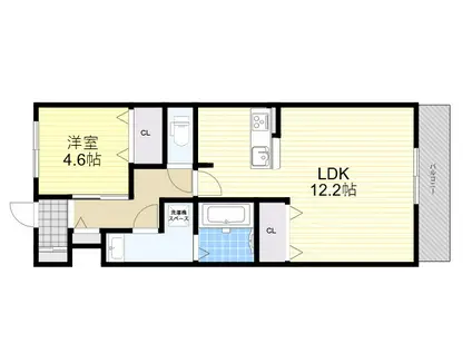 D-ROOM南塚口1丁目(1LDK/1階)の間取り写真