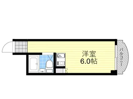 COLLECTION江坂(ワンルーム/2階)の間取り写真