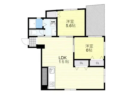 江の木公園ハイツ(2LDK/3階)の間取り写真