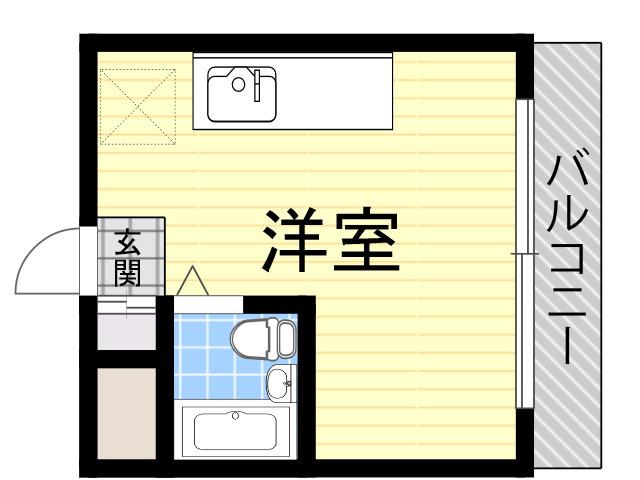 ユキハウス泉町(ワンルーム/3階)の間取り写真