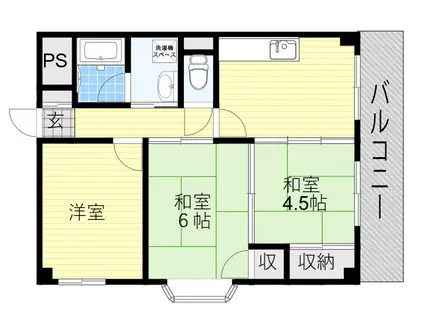 穂波マンション(3DK/2階)の間取り写真