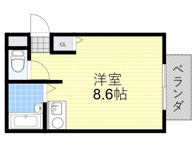 ネクスト BD(ワンルーム/3階)の間取り写真