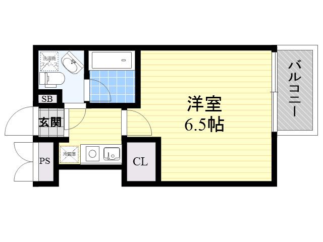 アスール江坂3RD(1K/8階)の間取り写真