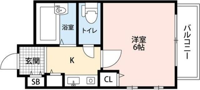 プロシード新大阪 CITYLIFE(1K/6階)の間取り写真