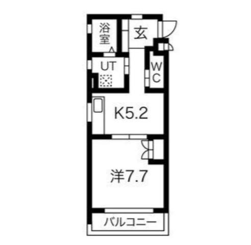 常陽第6ガーデンハイツ(1DK/1階)の間取り写真