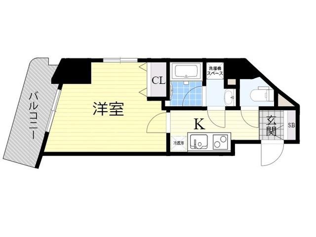 RIDGE江坂(1K/7階)の間取り写真