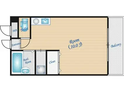 ルーラル北野(ワンルーム/1階)の間取り写真