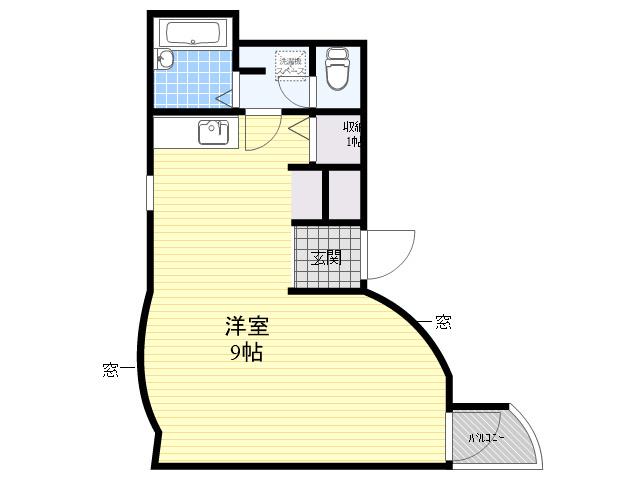 カルム香川1(ワンルーム/3階)の間取り写真