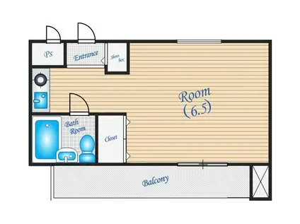 ハイツ・オーワイ(ワンルーム/3階)の間取り写真