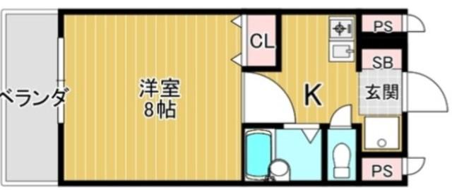 エクセレント上新12(1K/5階)の間取り写真