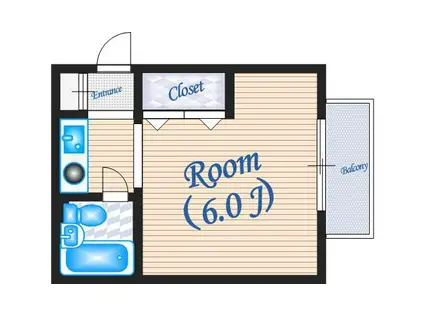 アパートメントSUITA(ワンルーム/2階)の間取り写真