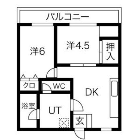 清泉ビル江坂(2DK/2階)の間取り写真