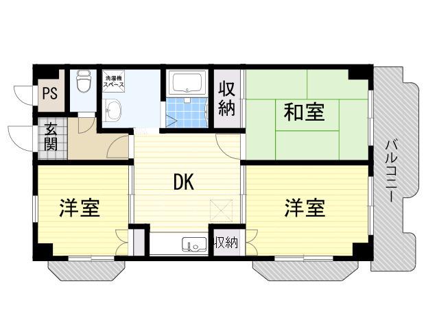 アビタシオン西緑丘(3DK/3階)の間取り写真