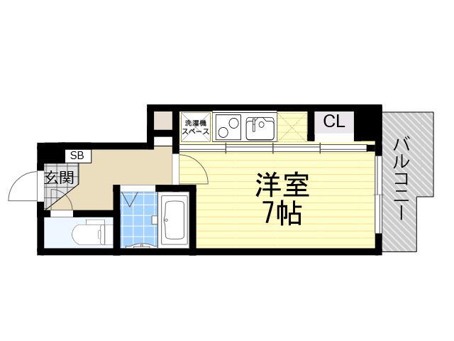 ドゥーエ江坂1(ワンルーム/9階)の間取り写真