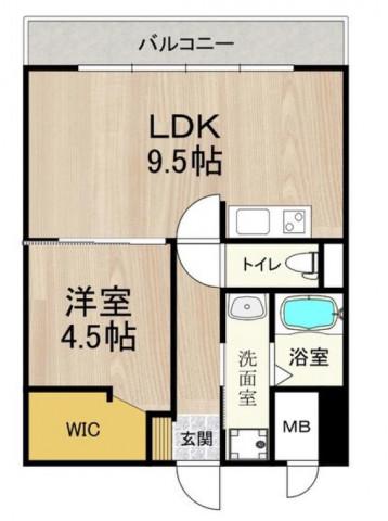 パークモダン新大阪(1LDK/5階)の間取り写真