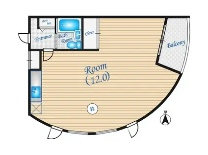 第6センリハイツ(ワンルーム/4階)の間取り写真