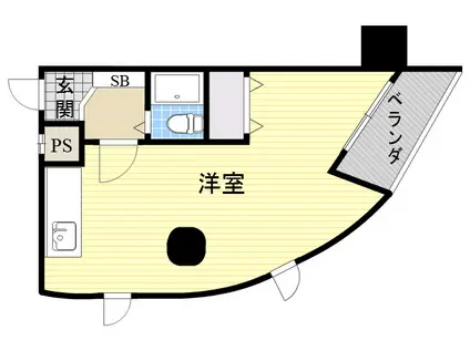 第6センリハイツ(ワンルーム/5階)の間取り写真