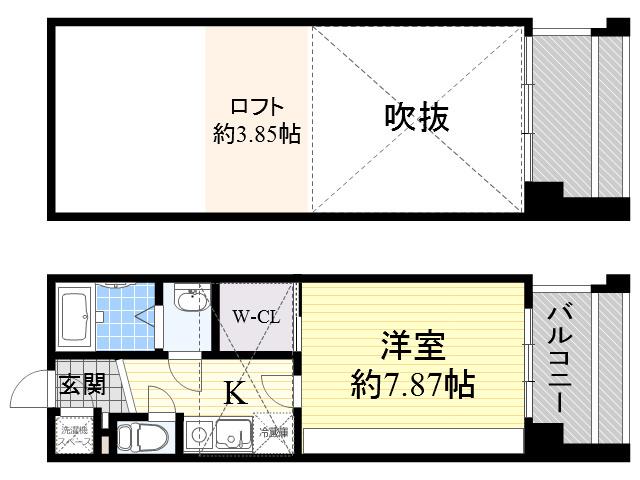 フォレステージュ江坂公園(1K/12階)の間取り写真