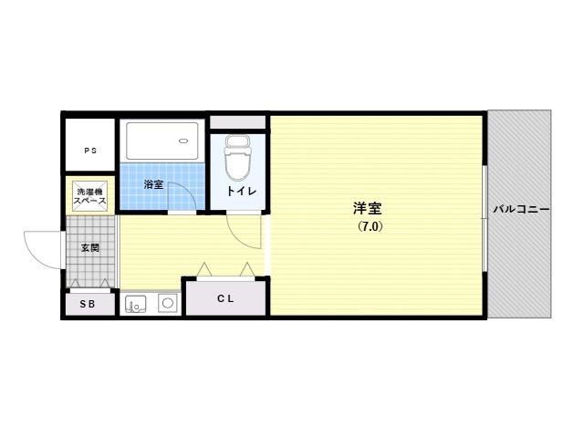 アトランタ江坂(1K/3階)の間取り写真