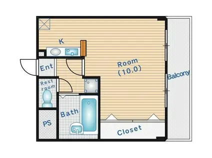 コニーハイツ(ワンルーム/5階)の間取り写真