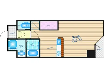 GROOVE江坂(ワンルーム/4階)の間取り写真