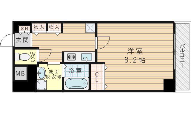 ドライバウム江坂(1K/5階)の間取り写真